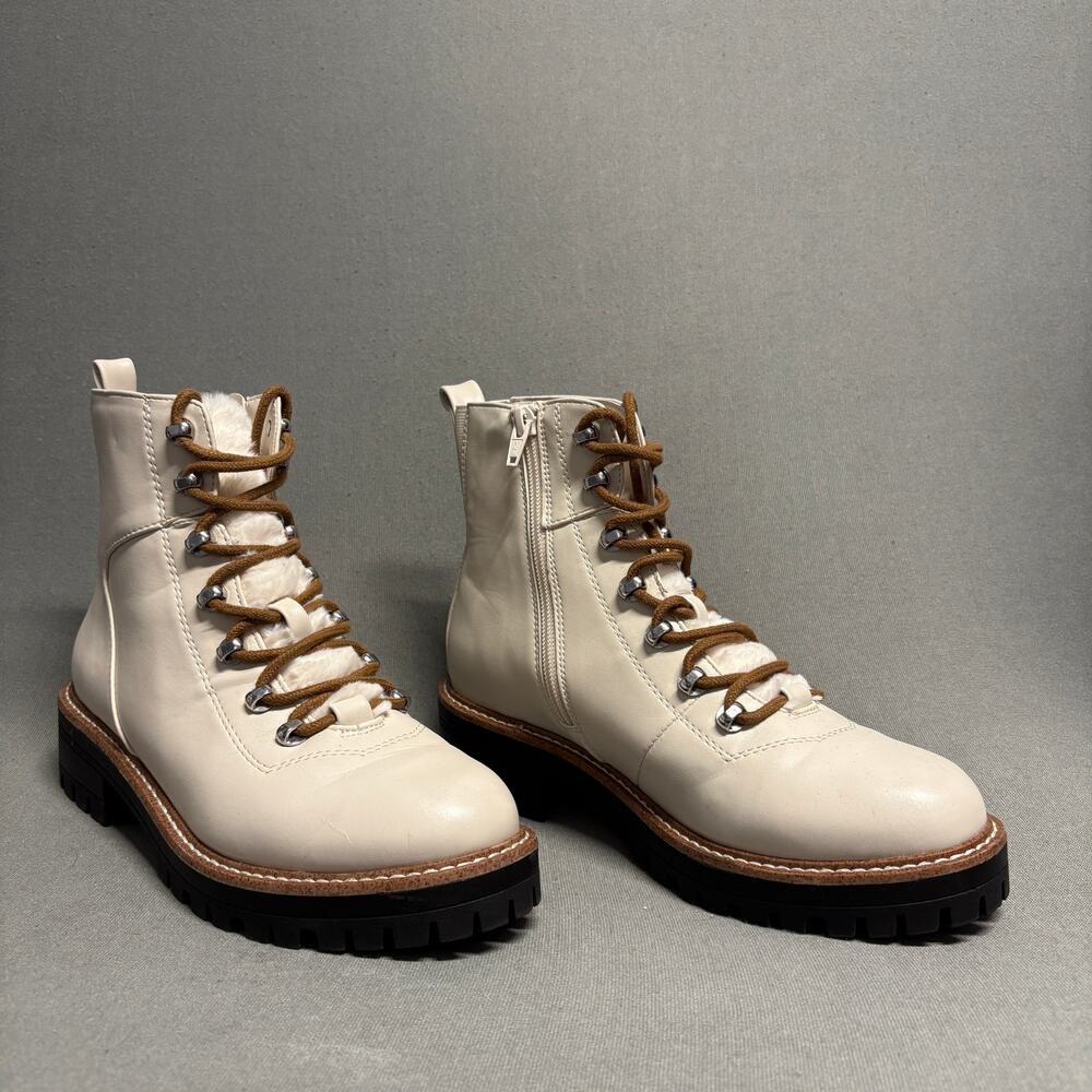 TARGET A New Day Combat Boots Cream Women's Size 7.5